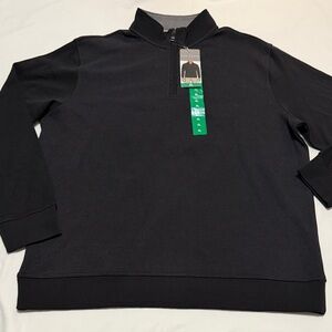 Ted Baker Men's Black Quarter Zip Sweater Pullover XL NWT